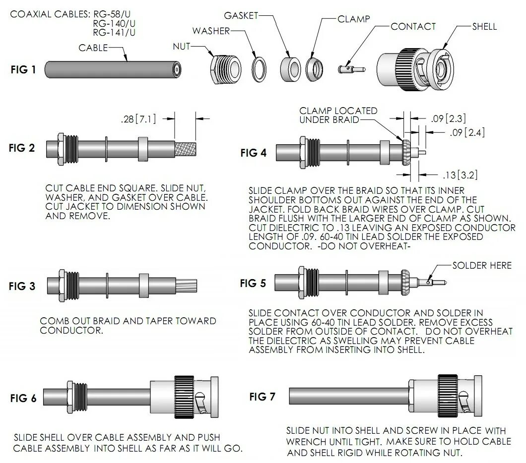 Распайка bnc Connection cables theremino