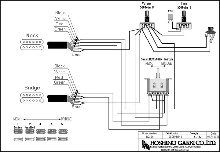 Распайка датчиков Ibanez S wiring challenge