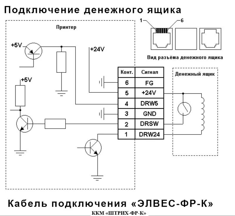 Распайка денежного ящика атол Схема распайки денежного ящика на ККТ ШТРИХ-ON-LINE, ШТРИХ-ЛАЙТ-01Ф, ШТРИХ-ЛАЙТ-