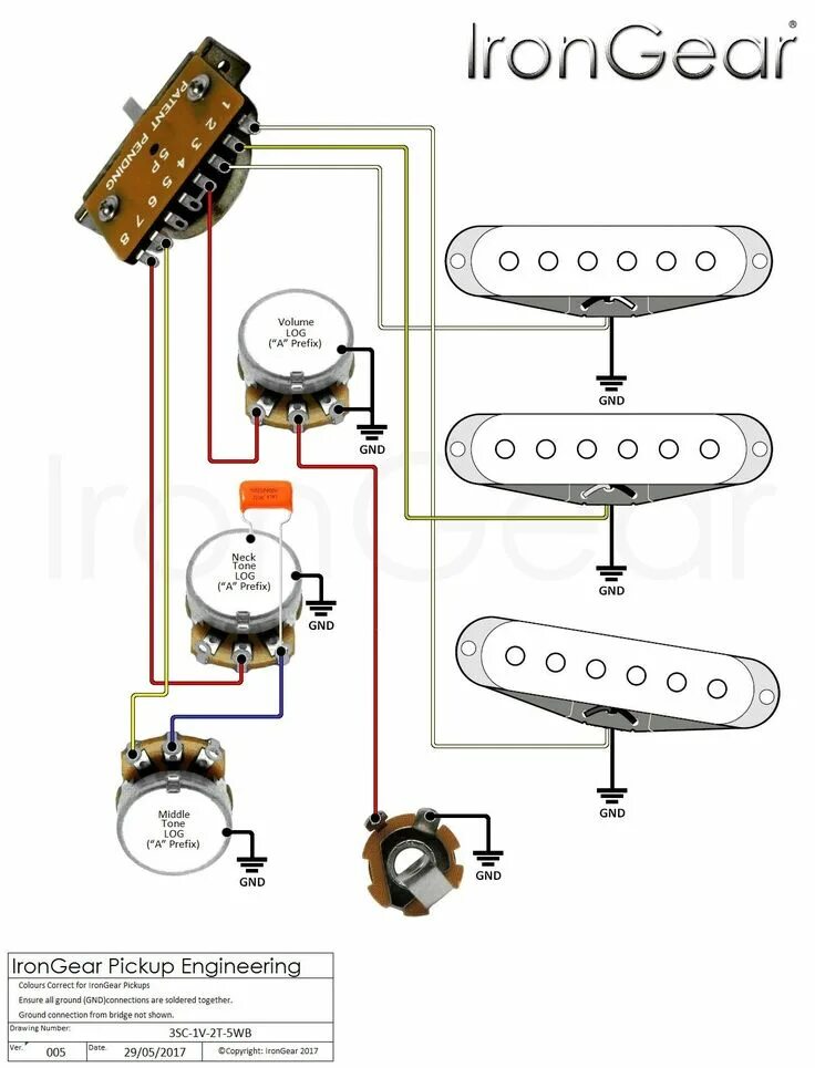 Распайка электрогитары стратокастер Fender 5 Way Switch Diagram Fender stratocaster, Diagram design, Wire