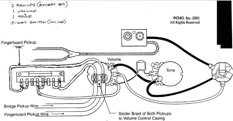 Распайка emg Emg Wiring Diagram 81 85 1 Volume 1 tone Question Wiring An Inline 3 Way Blade S