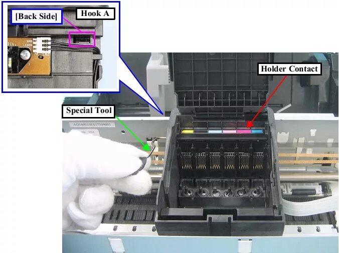 Распайка epson Electro help: HOW TO REMOVE PRINT-HEAD - EPSON L800 - EPSON L801 - COLOR INKJET 