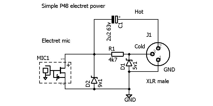 Распайка фантомного питания help with Zener diodes and audio