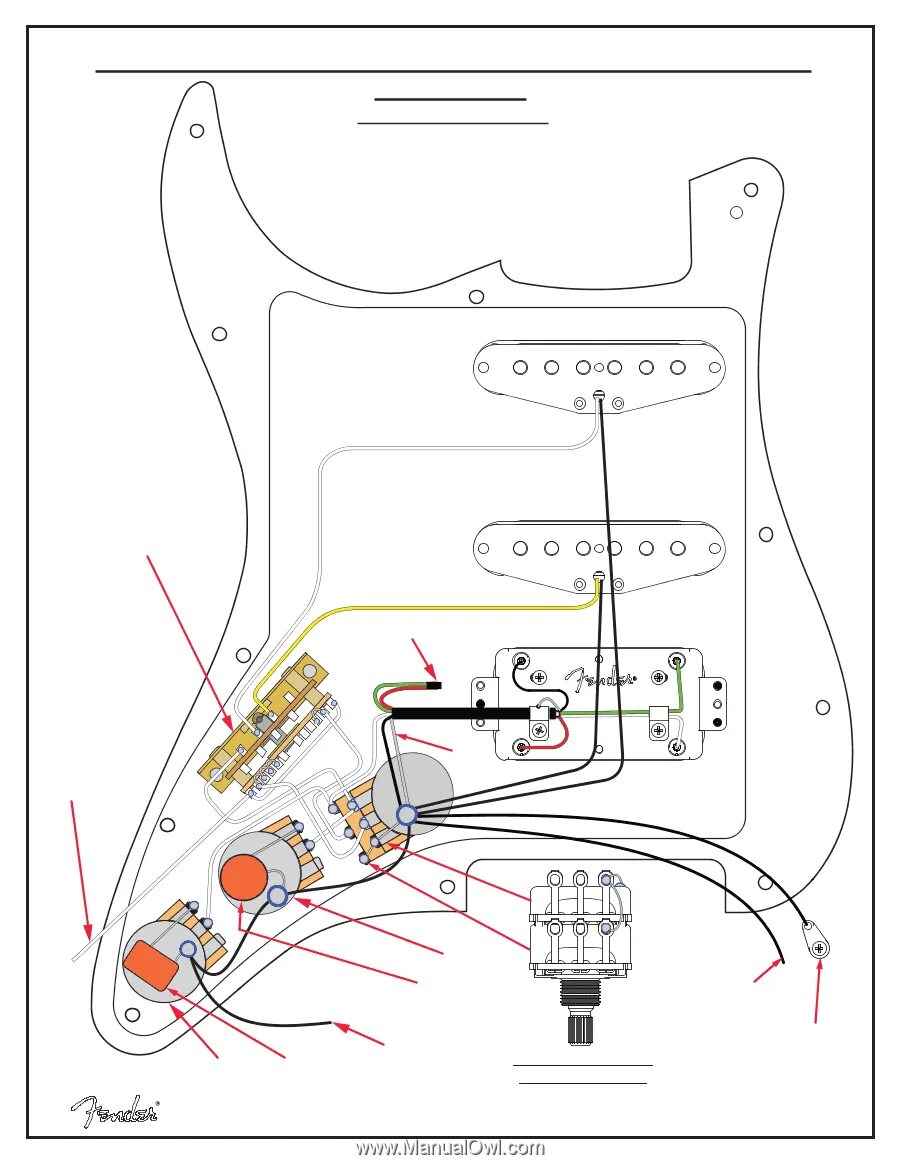 Распайка fender stratocaster American Standard Strat Wiring Diagram Fender American Standard Stratocaster Hss