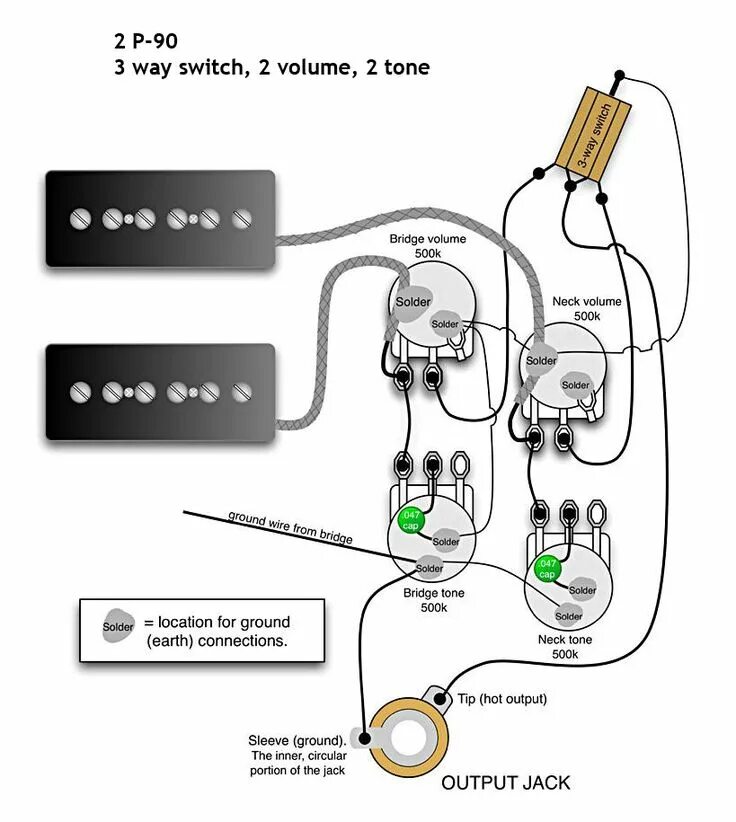 Распайка гитары pickup wiring diagram gibson les paul jr gibson p90 pickup wiring (With images) 