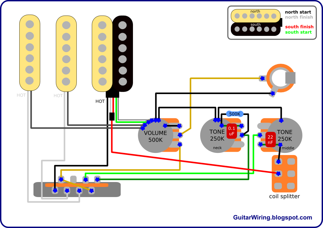 Распайка хамбакеров синглом diagrams and tips: Fat Strat Mod (Fender + Charvel) Guitar diy, Diy guitar amp, 