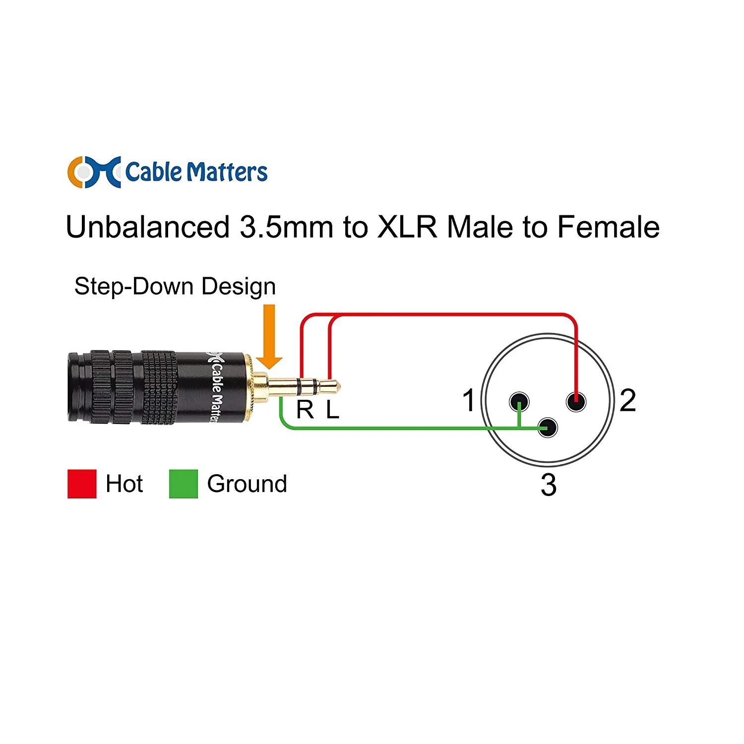 Распайка хлр 3.5 Mm Jack to Xlr Wiring Diagram Buy Cable Matters Xlr to Trs 3 5mm 1 8 Inch Ca