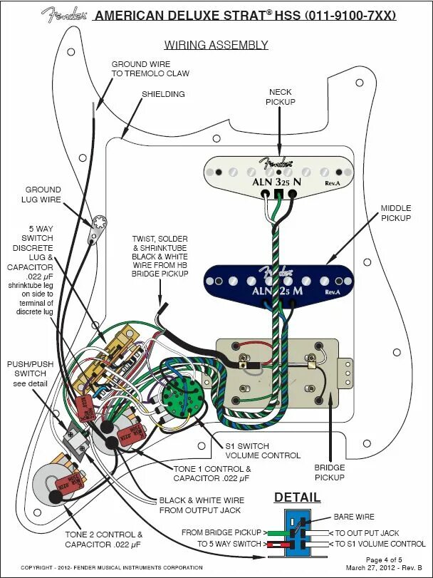 Распайка hss Pin by ROLAND MAS on fender Guitar pickups, Fender stratocaster, Fender stratoca