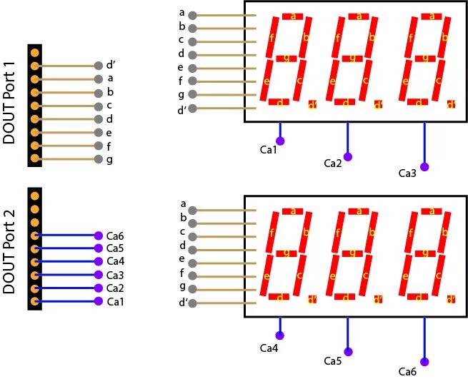 Распайка индикатора numeric_display MIDIbox