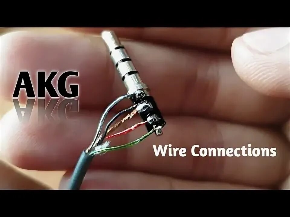 Распайка конденсаторной гарнитуры akg AKG Earphone wire connection. - YouTube