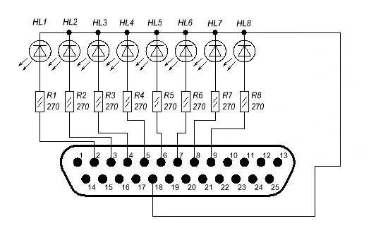 Распайка lpt Форум РадиоКот :: Просмотр темы - Управление МК ATmega32 через LPT-порт DB-25.