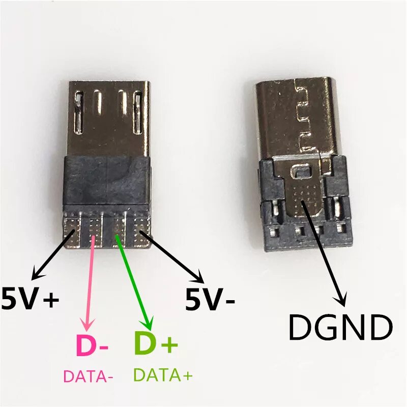 Распайка micro usb Штекер USB 2.0 Micro Bm, под пайку на кабель, белый, Premier (1-812) - Интернет-