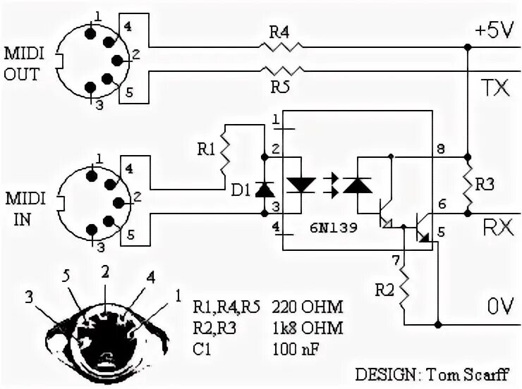 Распайка миди Sustain via midi - Audio - Arduino Forum