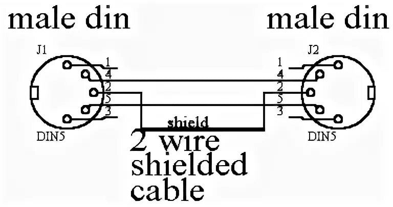 Распайка midi кабеля din5 din5 montages de la catégorie: Audio - Interface MIDI