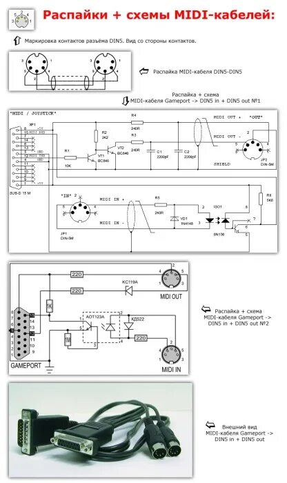 Распайка midi кабеля din5 din5 Распайка кабеля., калькулятор онлайн, конвертер Версия для печати.