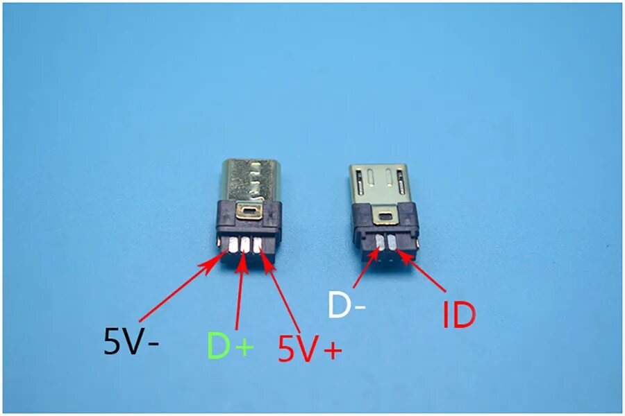 Распайка микро usb 10pcs Micro USB Type A Male 5 Pin Plug Connector With White Black Plastic Cover 