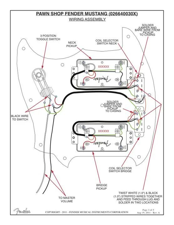 Распайка мустанга SurfGuitar101.com Forums: Pawn Shop Mustang Wiring Mod