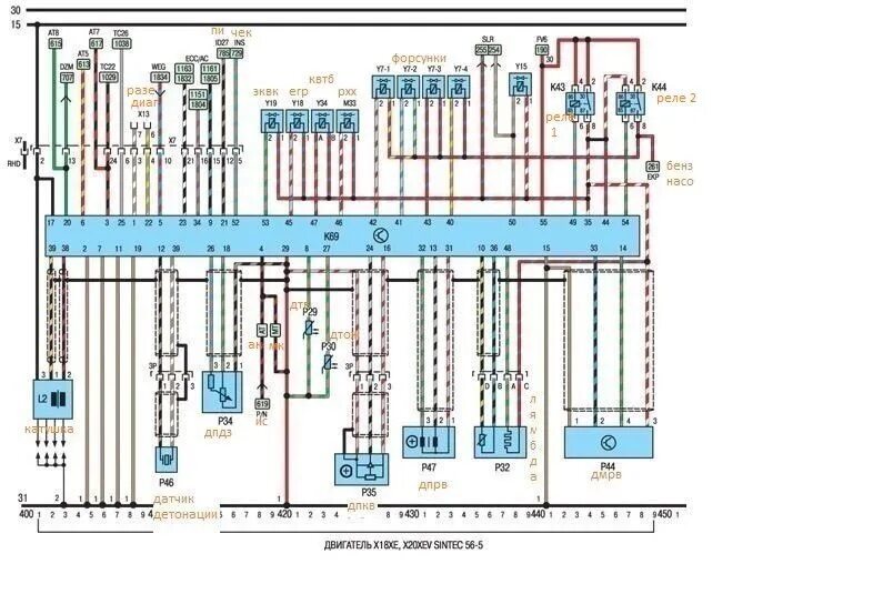 Распайка опель разметка pdf Ремонт моторной проводки. - Opel Vectra B, 1,8 л, 1997 года своими руками DRIVE2