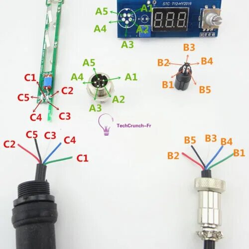 Распайка паяльной станции Digital Soldering Iron Station Temperature Controller Kits for HAKKO T12 Handle 