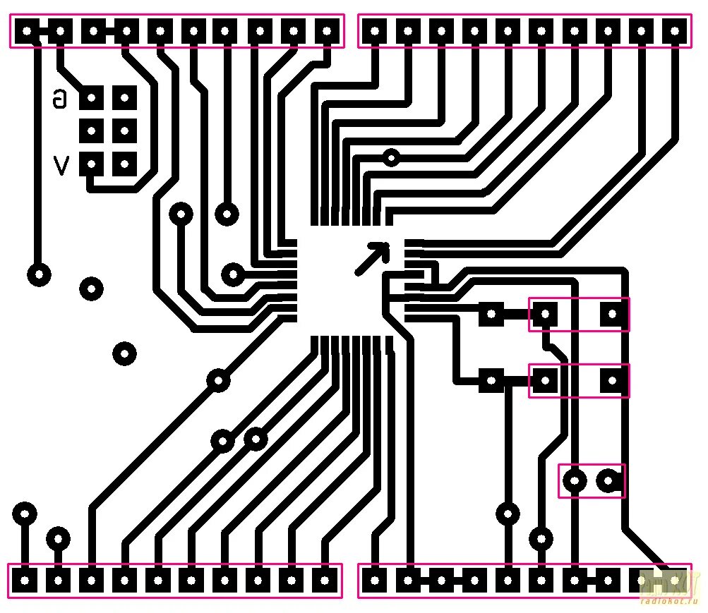 Распайка печатных плат РадиоКот :: Простая макетная плата Atmega8