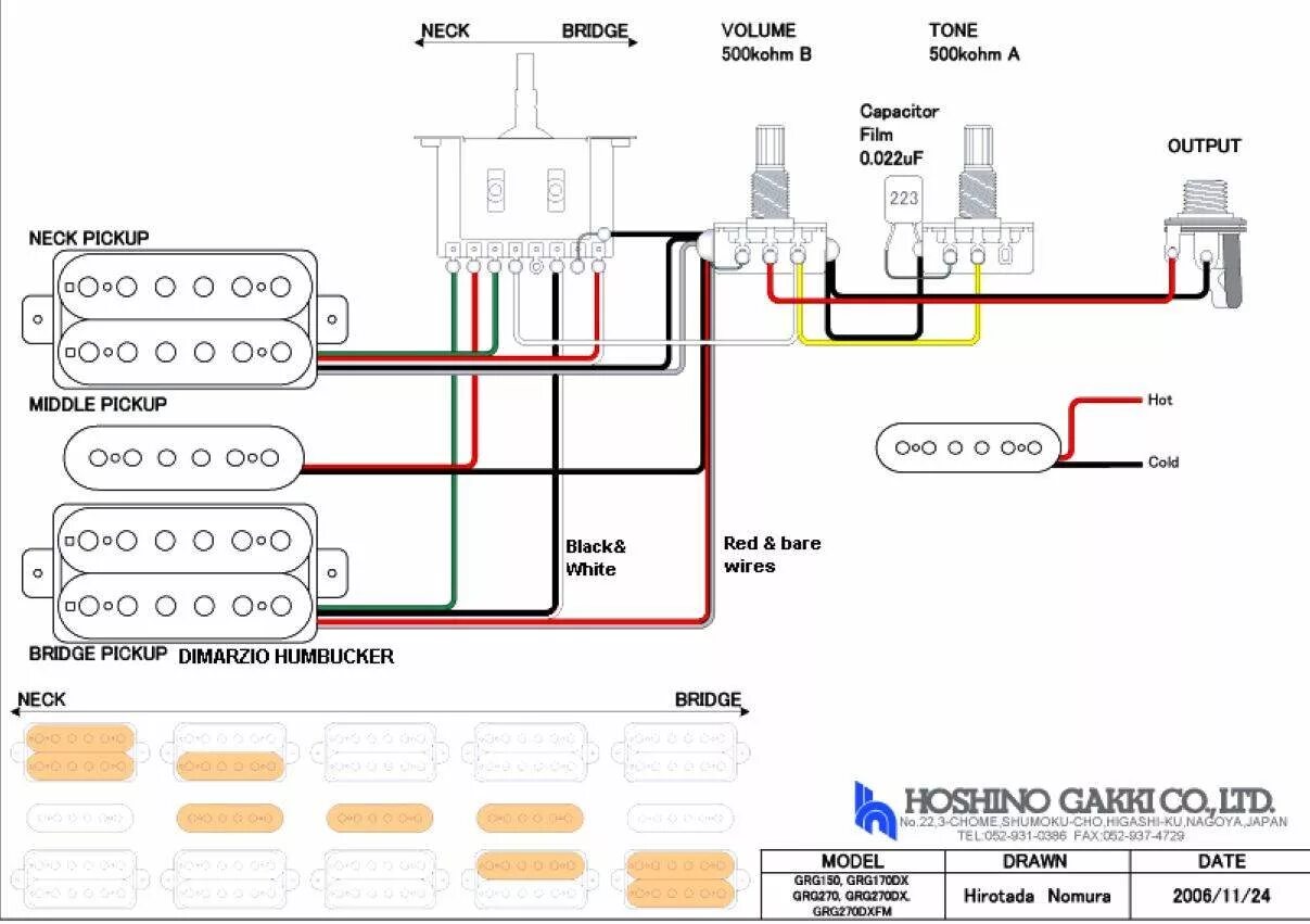 Распайка переключателей 2 хамбакера и 5 позиционный переключатель - equipment.others - Форум гитаристов