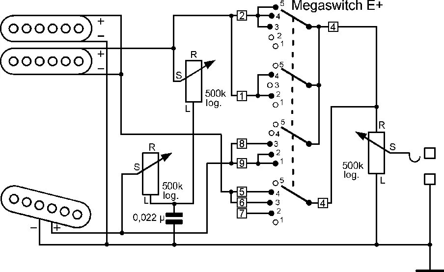 Распайка пьезодатчика Schaller Megaswitch E Plus 15310005 переключатель для электрогитары купить в Мос