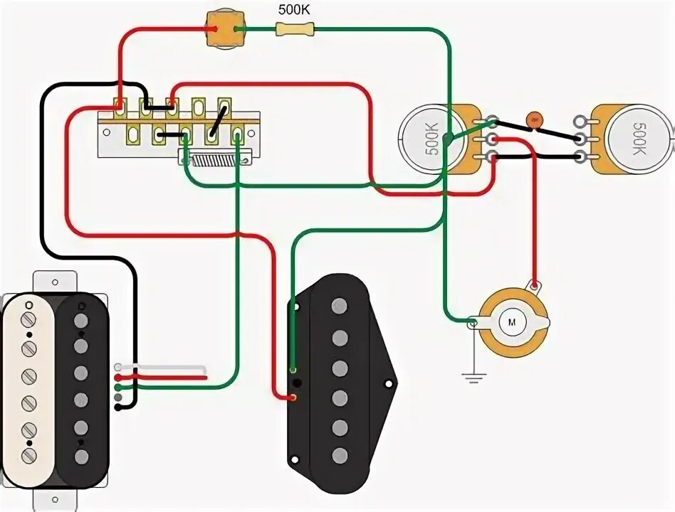 Распайка пьезодатчика Telecaster Wiring Diagram Humbucker Single Coil : Tele wiring with bridge Humbuc