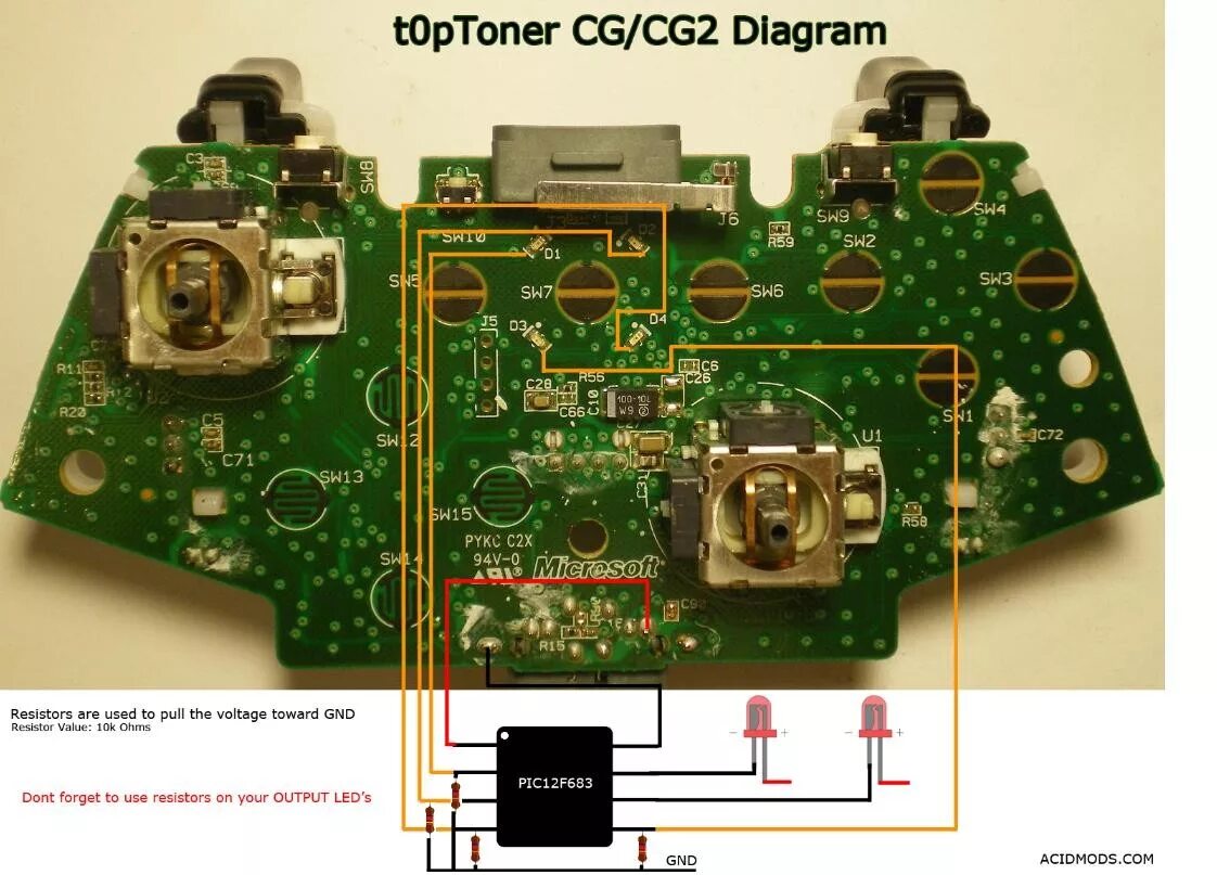 Распайка платы геймпада xbox 360 Xbox 360 Controller Board Awesome Wiring Diagram Image