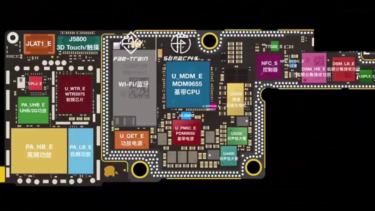 Распайка платы iphone 13 iPhone X Схема Components Layout Diagram - YouTube