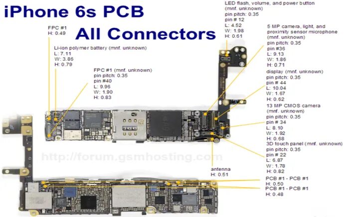 Распайка платы iphone 13 Iphone 6s/7 disassemble and reassemble complete teardown for repairing - GSM-For