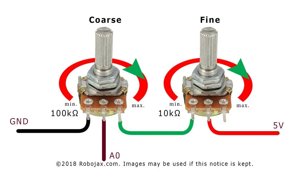 Распайка потенциометра громкости Robojax Arduino Relay timer V 1.0 Robojax.com