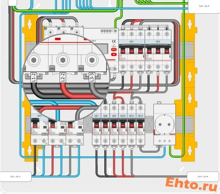 Распайка проводов в щите автоматики Биркование кабеля HeatProf.ru