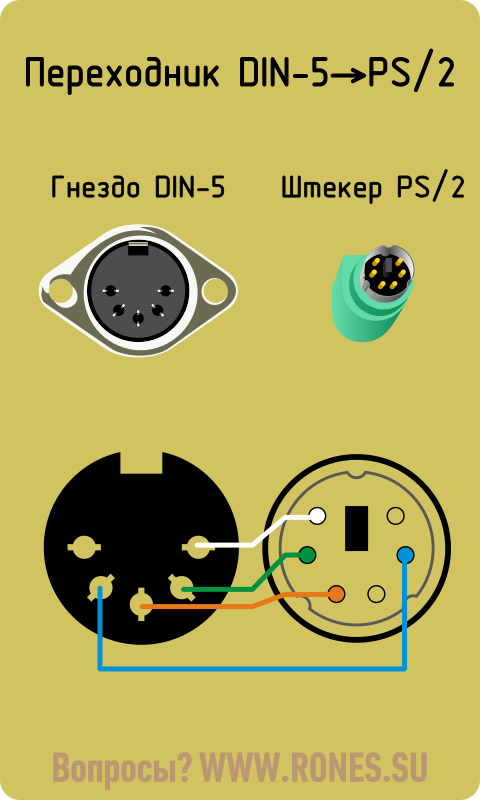 Распайка ps 2 Мыши и клавиатуры PS/2 на USB перепаять нельзя