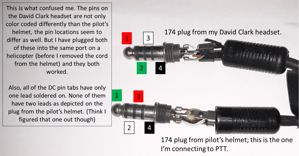 Распайка птт Aviation Headset Plug Wiring Schematics