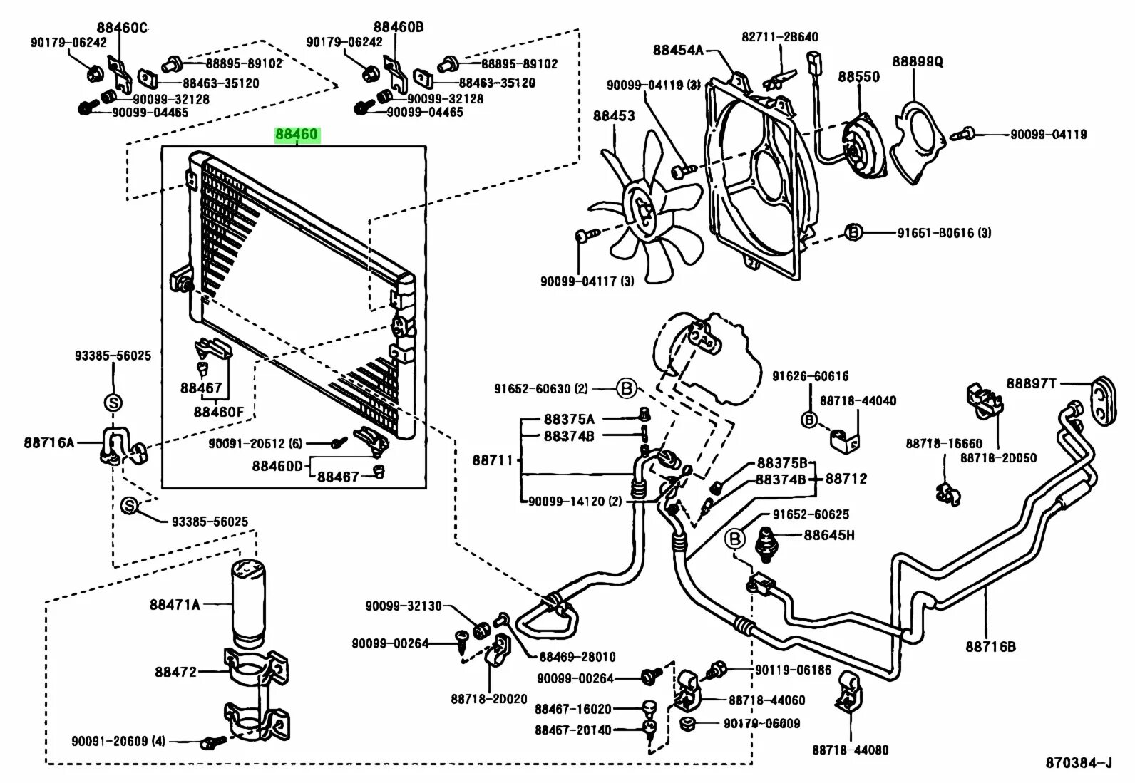 Распайка радиатора печки тойота Купить Toyota 8846044060 (88460-44060) Condenser Assy, Cooler для Toyota Ipsum. 