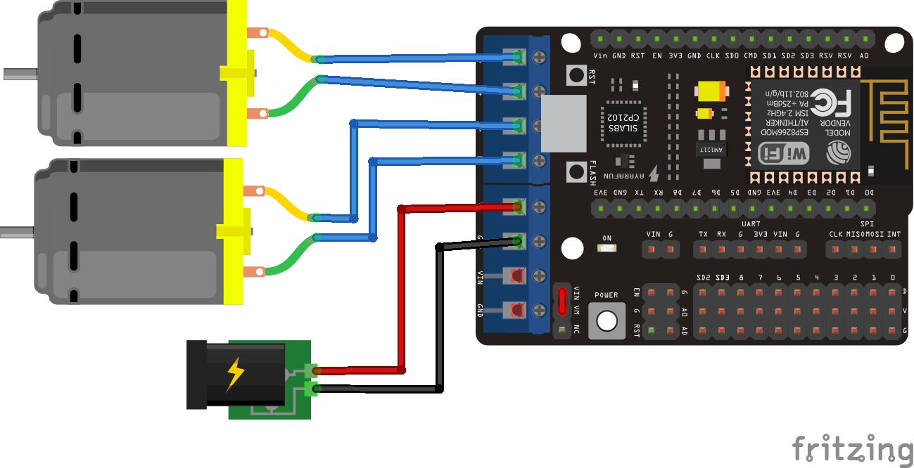 Распайка щитов Utilisation du Motor Shield ESP12E avec un NodeMCU ESP8266 * AranaCorp