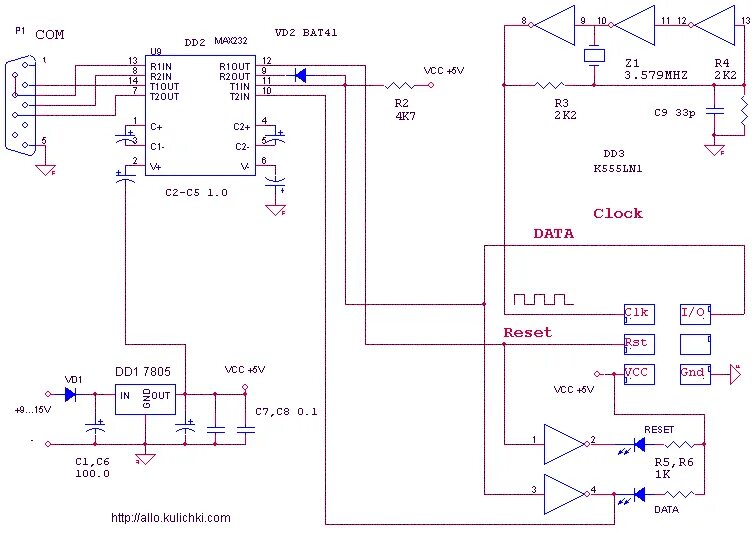 Распайка сим карты Sim-Reader. Схема для чтения SIM-карт Схемы кабелей для мобильников allo.kulichk