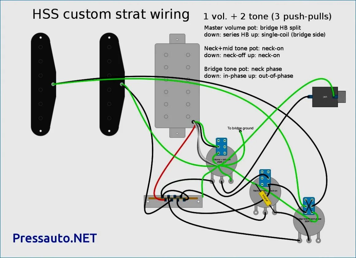 Распайка стратокастера hss Hss Wiring Diagram Coil Split - Cadician's Blog