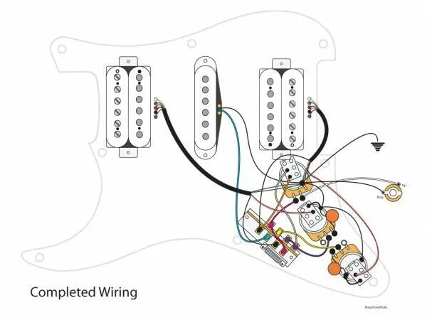 Распайка суперстрат Super Hsh Wiring Scheme Guitar tech, Guitar diy, Guitar pickups