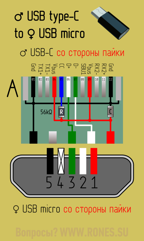 Распайка тайп с USB 3.1 Type-C. Коротко, ясно, детально Электронная схема, Компьютерные уроки, Э