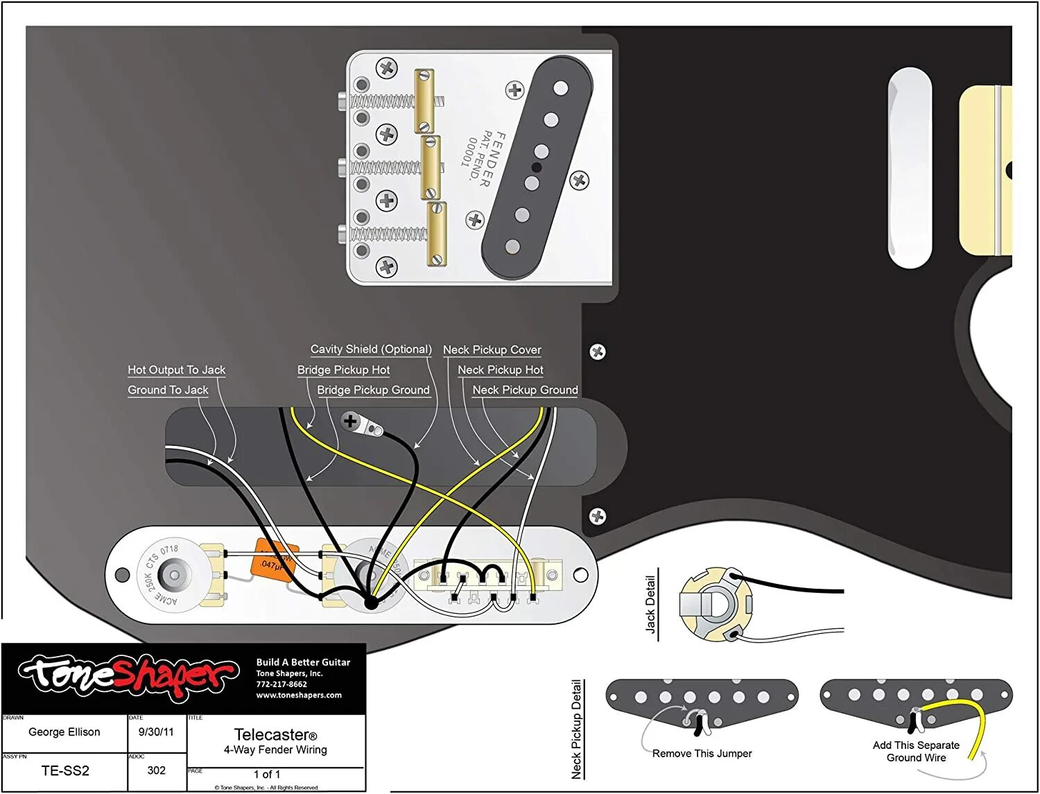 Распайка telecaster telecaster ground wire Sales & Deals