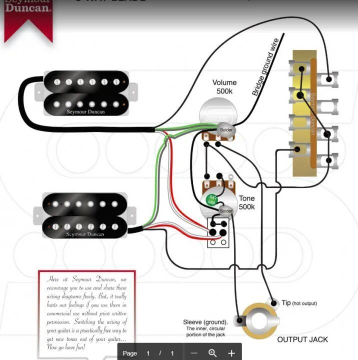 Распайка темброблока электрогитары с двумя хамбакерами Soldering caps and ground on Push-Pull pots.