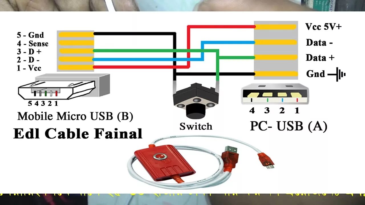 Распайка xiaomi USB দিয়ে অরজিনাল EDL Cable বানানো শিখুন How to Make EDL Cable MI, Xiaomi, Deep 