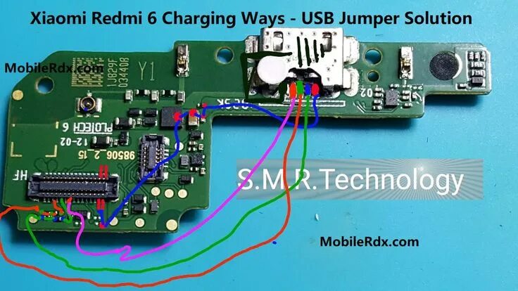 Распайка xiaomi Xiaomi Redmi 6 Charging Ways USB Jumper SolutionRepair Xiaomi Redmi 6 Charging P