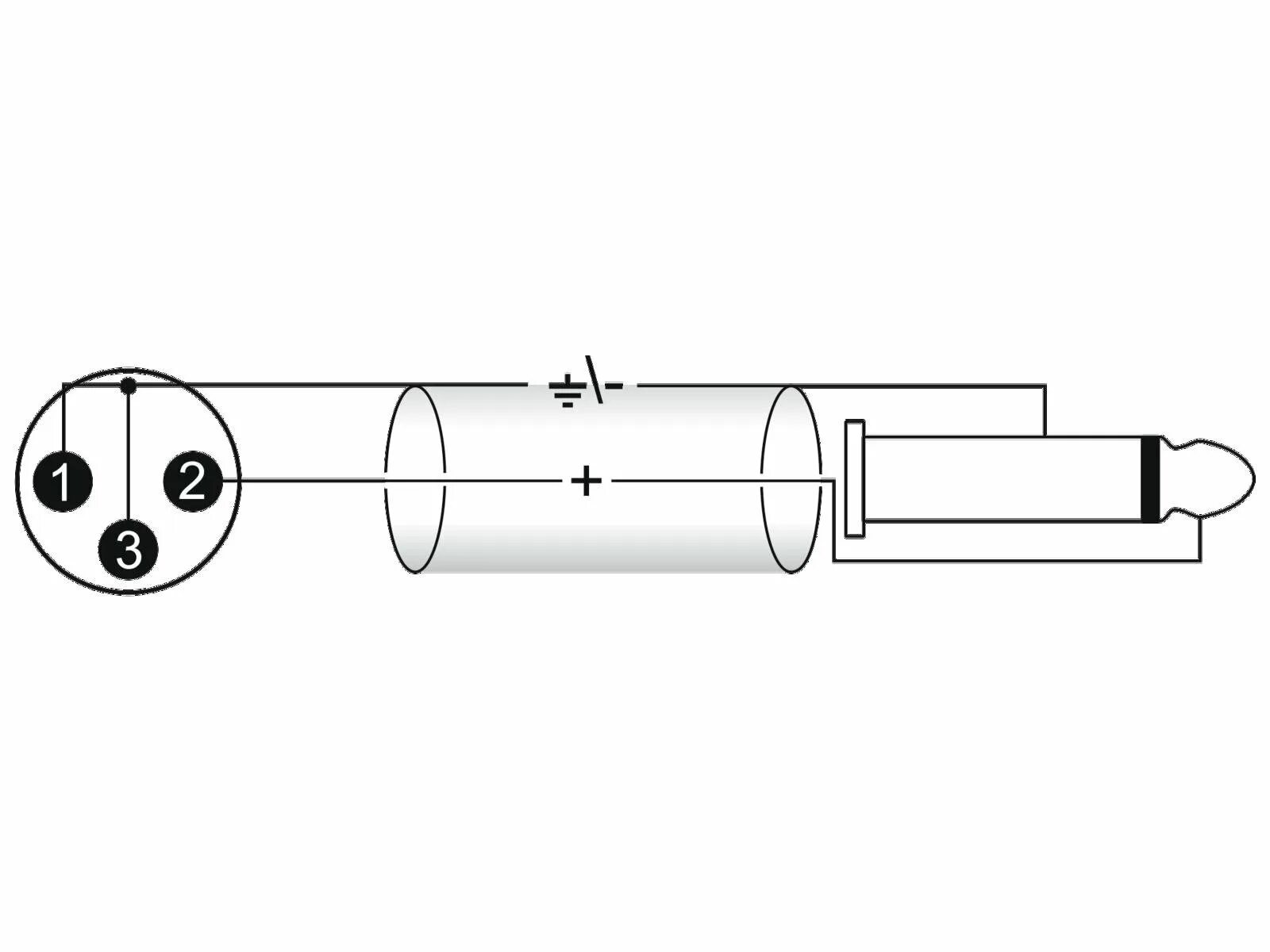 Распайка xlr моно Adapterkabel XLR(M)/Klinke mono 10m sw - omnitronic