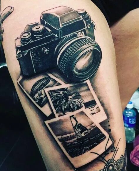 Распечатанные фото тату 40 Travel Tattoos That Will Give You Serious Wanderlust Camera tattoos, Sleeve t