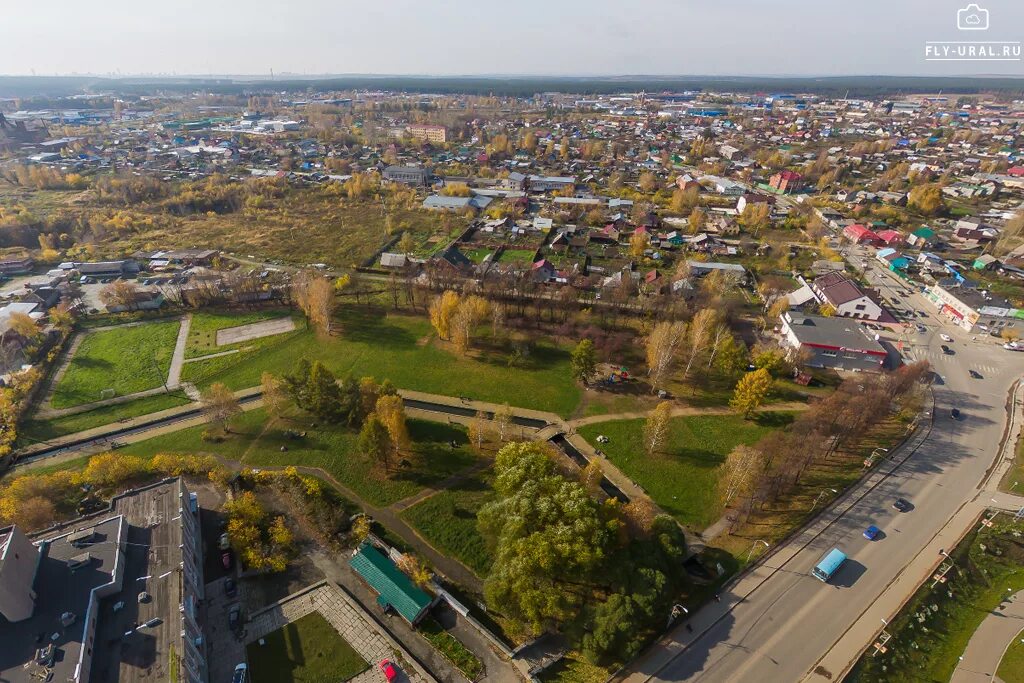 Распечатать фото березовский свердловская область г. Березовский с высоты. Исторический сквер, Река... (Березовский, Россия) - Фот