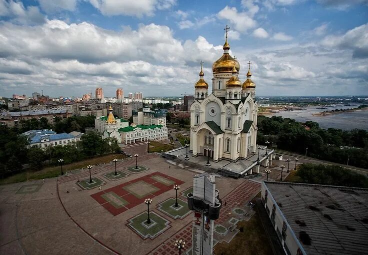 Распечатать фото хабаровск с телефона Khabarovsk, Amur river Соборы, Кафедральный собор, Пруды