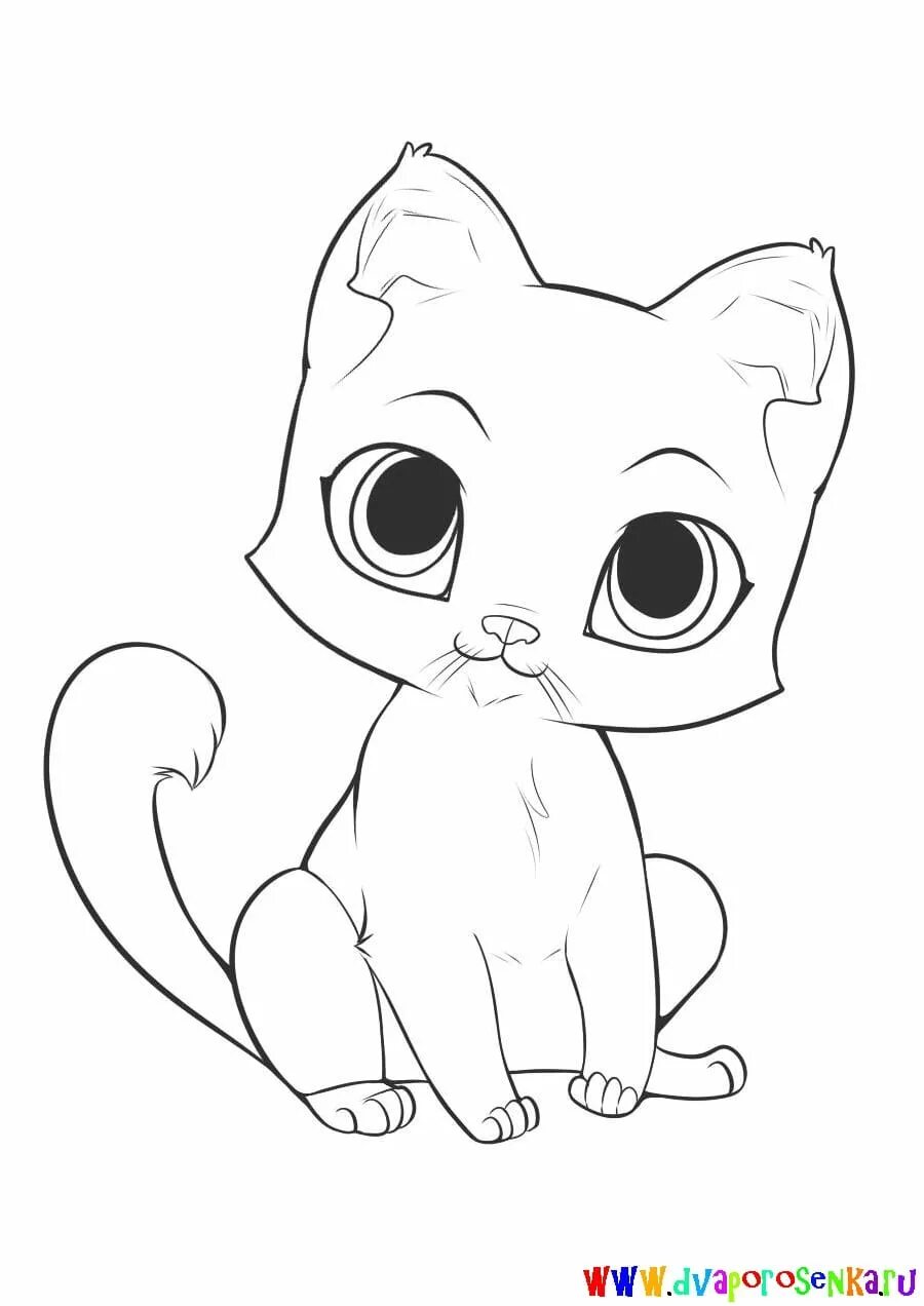 Распечатать фото котиков рисовать Cat Coloring Pages