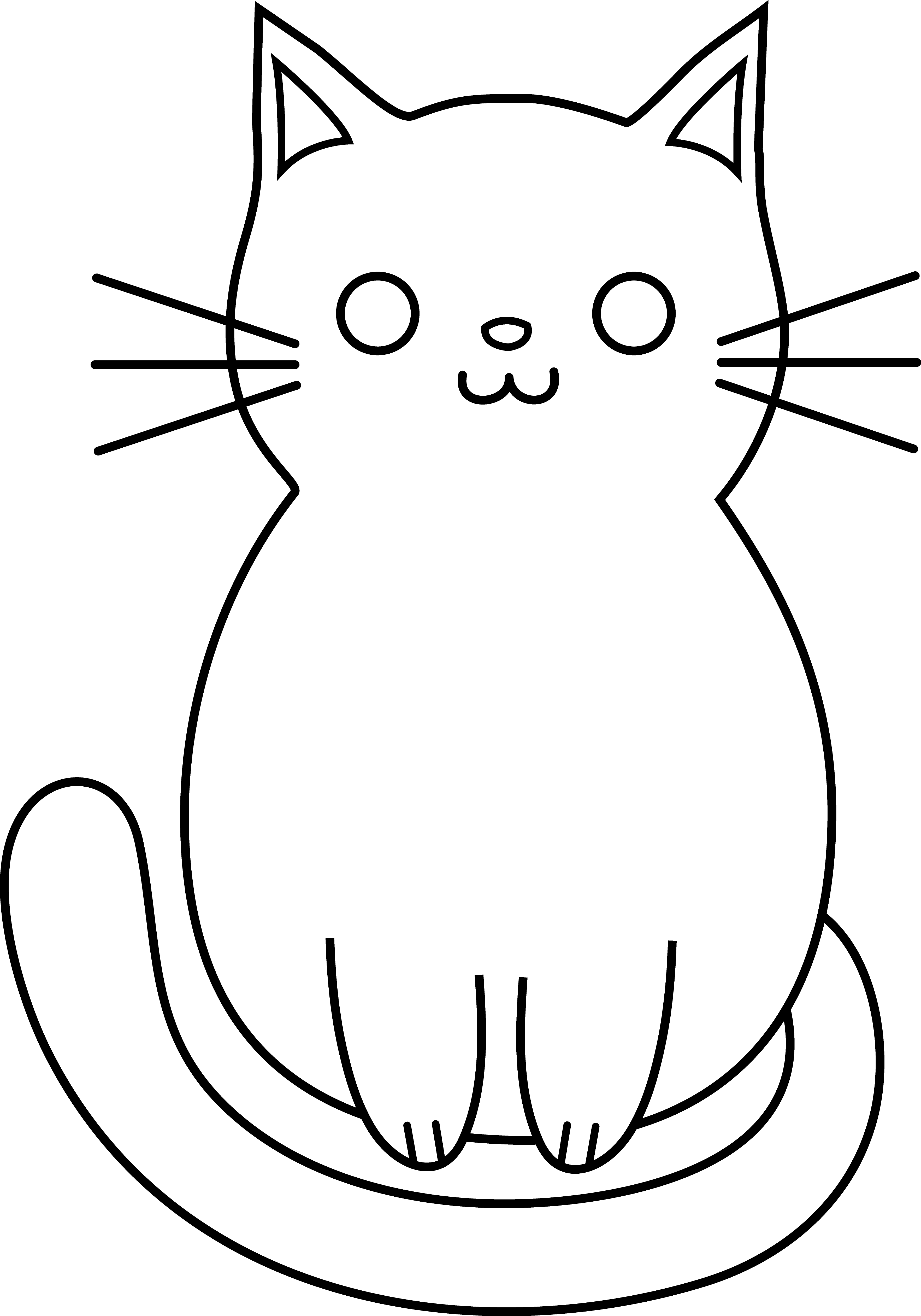 Распечатать фото котиков рисовать simple drawing cat face - Clip Art Library